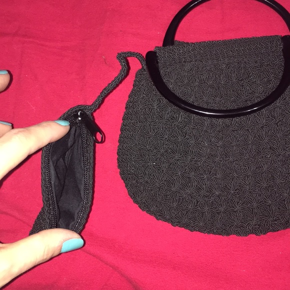 Mini black bag with coin purse - Picture 2 of 8